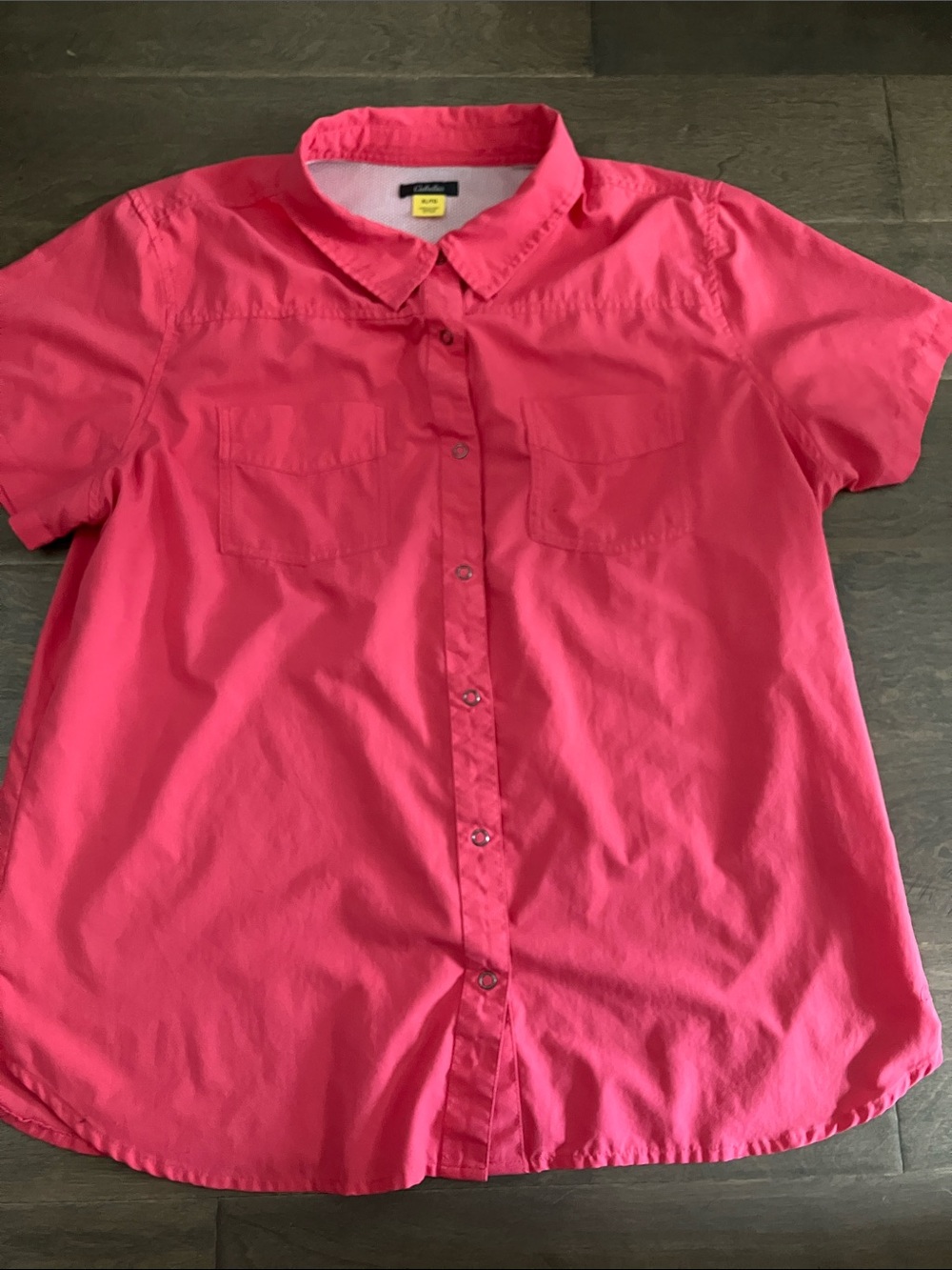 Cabela’s coral Pink Short-Sleeve snap-Up Blouse